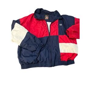 🇺🇸 Vtg 90s USA OLYMPICS Colorblock Windbreaker 🏅